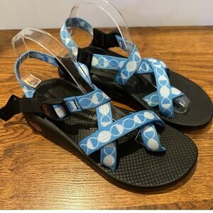 Chaco Z2 Classic Hiking Sandals Blue White Women’s Size 9 Outdoor Water Trail